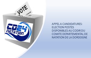 CND24: Election des postes disponibles pour compléter le CODIR