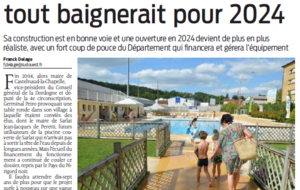 Article SO du 11 03 2022:SARLAT Piscine couverte : tout baignerait pour 2024