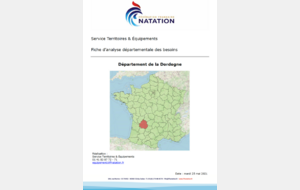 Fiche d’analyse départementale des besoins en piscine pour la Dordogne. Etude en date de mai 2021