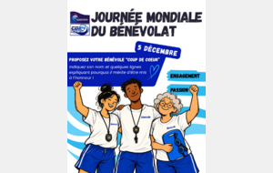 Journée mondiale du bénévolat : 5 décembre : mettons nos bénévoles à l’honneur !