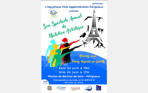 Gala natation artistique de l'Aquatique Club Agglomération Périgueux