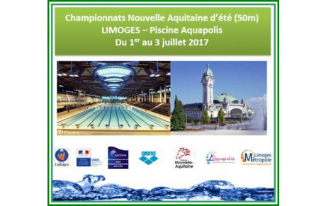 1 au 3/07/2017 Championnat Régional Nouvelle Aquitaine à Limoges: records départementaux