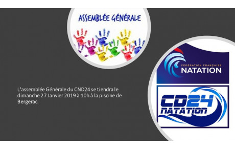 CND24: Assemblée Générale Ordinaire le 27/01/2019
