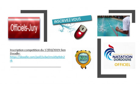 Inscription Officiels compétition du 17/03/2019 (JOQUA 6)