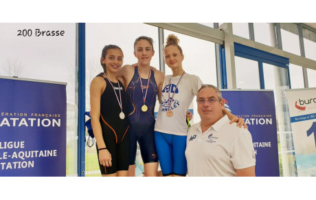Régionaux Jeunes à Agen.Jour 3 et toutes les photos. Le triplé &quot;championne Nouvelle Aquitaine&quot; de Lisa Lacoste aux 50, 100 et 200 Brasse