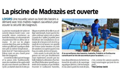 USN24: La piscine de Madrazès est ouverte