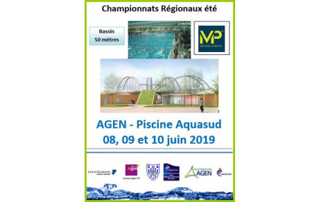 Championnats Régionaux été à Agen (8 - 9 -10 juin 2019)