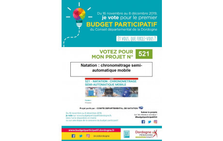 BUDGET PARTICIPATIF. VOTEZ POUR LE PROJET 521