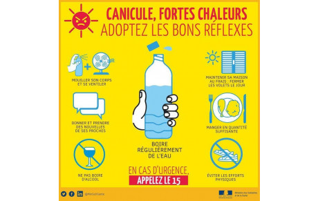 CANICULE et FORTES CHALEURS POUR LES PROCHAINS JOURS